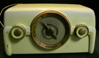 Vintage Crosley Model 10 - 137 Bakelite Table Tube Radio Fair -