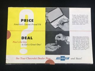 Vtg 1955 Chevrolet Chevy NASCAR Mail Advertising Car Sales Brochure 4