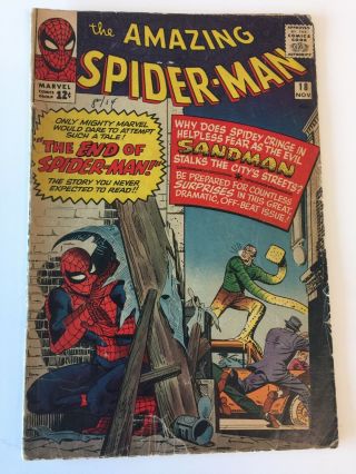 Spider - Man 18 Vintage Marvel Comics Key 1st Ned Leeds.  Ditko.