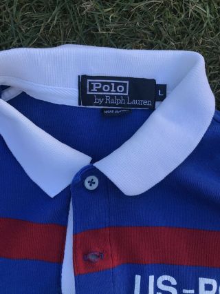 Vintage Polo Ralph Lauren US POLO Shirt Multi Color Og Large Stadium 1992 93 2 3