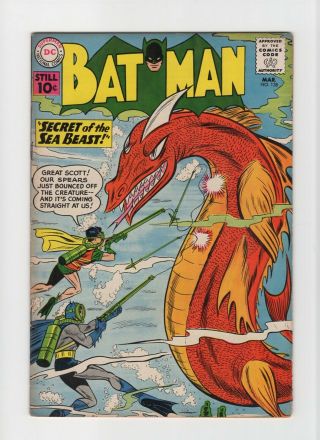 Batman 138 Fn,  6.  5 Vintage Detective Dc Comic Robin Dragon Cover Golden Age 10c