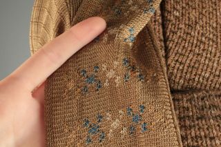 VTG Women ' s 1920s 1930s Golden Brown Sweater / Cardigan Sz S/M 2769 20s 30s 8