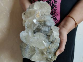 10LB Huge Natural Fluorite Cluster Rare Quartz crystal mineral Specimen Healing 4