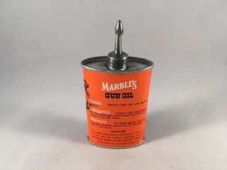 Vintage Marble ' s Gun Oil Handy Oiler Lead Top Tin Can 4