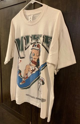 Vintage Betty Boop Bootleg Nike T - shirt Size XL Single Stitched EUC 7