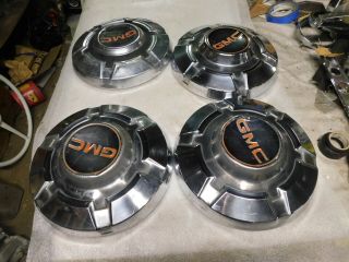 A Set Of 1960s Gmc Pickup Hub Caps 3/4 Ton