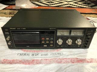 Vintage Teac C - 3rx Professional Stereo Cassette Tape Deck For Parts/repair