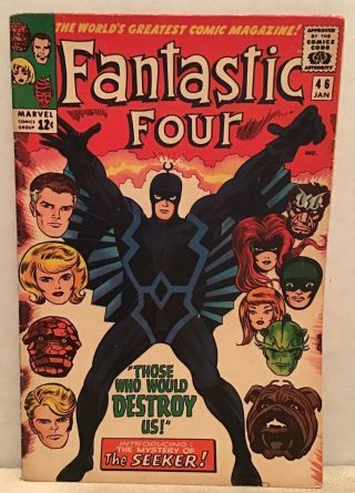 Fantastic Four 46 Marvel Comic 1966 Vintage Silver Age 2nd Appearance Inhumans