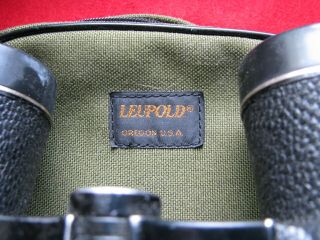 VINTAGE LEUPOLD PORRO - I.  F.  10x40 FIELD 6.  6 DEGREE BINOCULARS w/ CASE 2