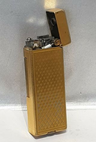 Vintage Gold Plated Dunhill Rollalite Petrol Lighter