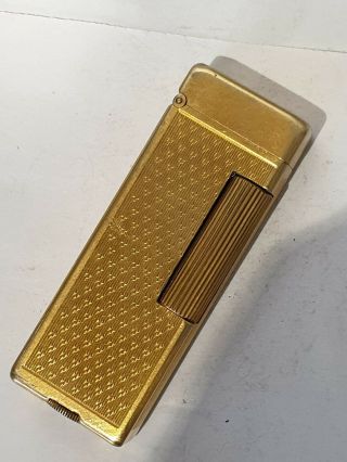 Vintage Gold Plated Dunhill Rollalite Petrol Lighter 2