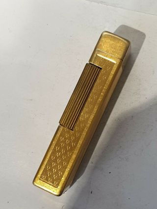 Vintage Gold Plated Dunhill Rollalite Petrol Lighter 3