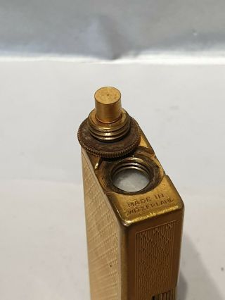 Vintage Gold Plated Dunhill Rollalite Petrol Lighter 8