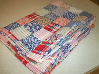 6.  5 Yds X 36 Inch Wide,  Vintage Quilt Fabric,  Patchwork Cheater,  Cotton,  Calico