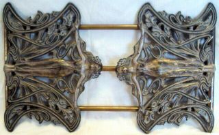 Vintage Brass Expandable Bookends Book Rack Fairy Angel Elf Woman 9756 13 " - 22 "