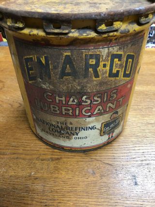 Vintage Enarco Motor Oil 5 Gallons Can