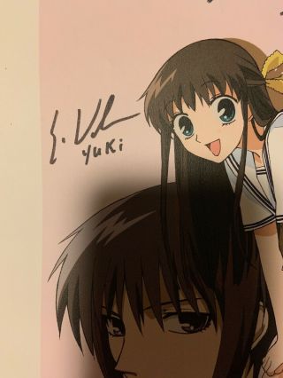 Fruits Basket RARE le Autographed Poster Tohru Honda Kyo Yuki Shigure Haru Sohma 3