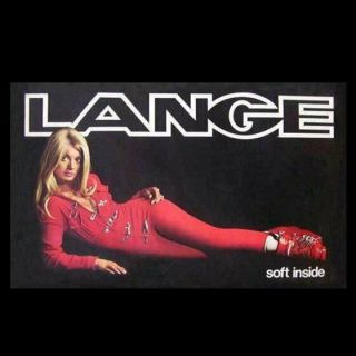 Htf Vintage 1973 Lange Ski Boots Advertising Poster Pin Up Red Suit Girl Sign