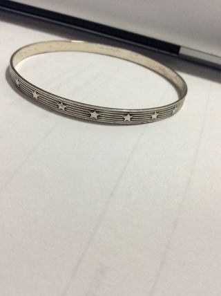 Danecraft Sterling Silver (. 925) Star Design Bangle Bracelet