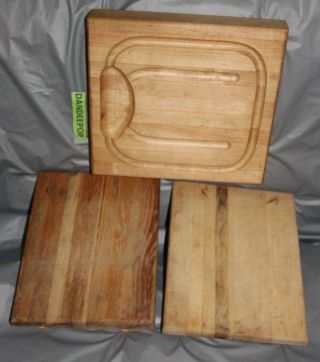 3 Vintage Solid Wood Twa Airlines Cutting Boards 9 &11 X 12 First Class