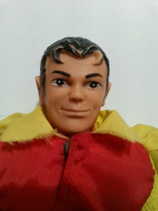 MEGO REMOVABLE MASK ROBIN.  RARE.  YELLOW SLEEVES AND SHORTS.  ALL.  1970 ' s 5