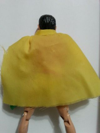 MEGO REMOVABLE MASK ROBIN.  RARE.  YELLOW SLEEVES AND SHORTS.  ALL.  1970 ' s 8