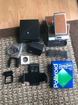 Vintage Polaroid Sx - 70 Land Camera With Accessories