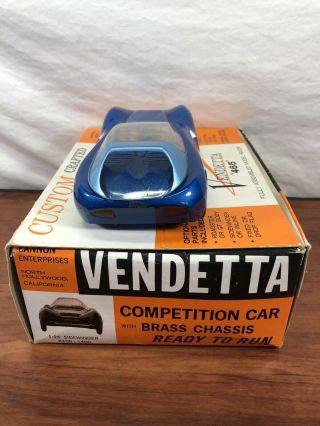 Vintage Cannon Blue Vendetta 465 Toy Slot Car 1/24th scale In The Box 3