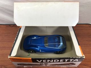 Vintage Cannon Blue Vendetta 465 Toy Slot Car 1/24th scale In The Box 4