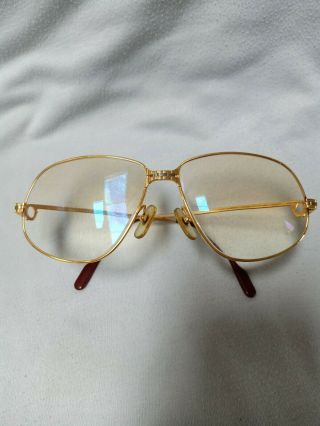 Authentic C A R T I E R Panthere 140 59[]14 Vintage Eyewear Frame Glasses 1980 
