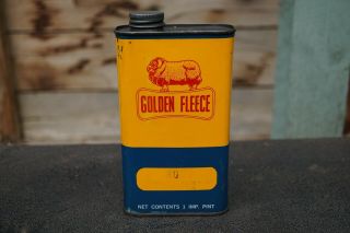 Vintage Golden Fleece Oil Tin 1 IMP Pint - Ram On Bone - H.  C Sleigh Limited 5
