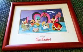 Disny Limited Framed Pin Set Features Many Characters Alice In Wonderland Rare