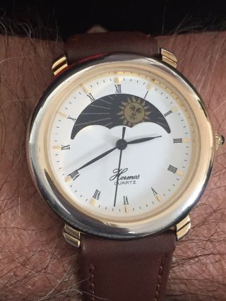 Vintage 1970’s “hermes” Gold Plated,  Moon Phase,  Japan Move,  Men’s Watch