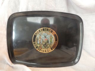 Vintage Couroc Tray Great Seal Of The State Of Idaho Le 1981 Sun Valley 12.  5 "