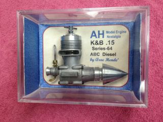 Rare Arne Hende K&b 15 Diesel Model Airplane Engine - One Of Six Produced
