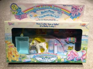 Vintage 1985 My Little Pony Baby Lofty With Necklace G1 Beddy Bye Eye Pegasus