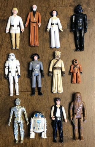 Vintage Kenner Star Wars First 12 Figure Set Loose Luke Leia Han
