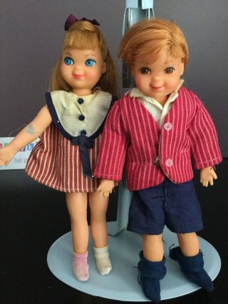 Vtg 1965 Barbie Twins Sundae Treat Tutti & Todd 3556 Japan Bendable