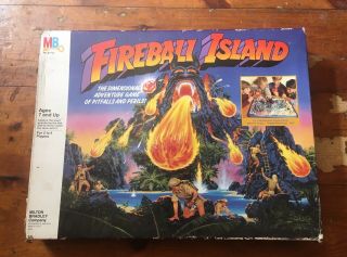 Vtg 1986 Fireball Island 3d Board Adventure Game Milton Bradley Complete