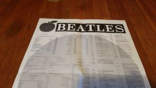 Vintage Poster THE BEATLES ABBEY ROAD Album Insert Apple 3
