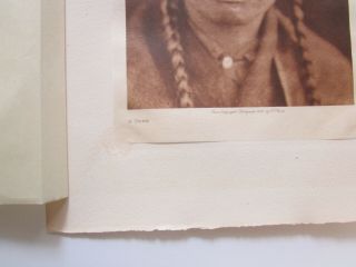 ANTIQUE VINTAGE EDWARD CURTIS PHOTOGRAPH A CREE AMERICAN INDIAN PHOTOGRAVURE 2
