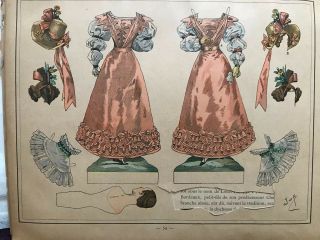 BELLES DAMES EN GRANDE TOILETTE Paper Dolls by the illustrator JOB - 1903 4