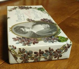 vtg Victorian 1912 Maxine Elliott Toilet Soap FULL BOX Buttermilk and Violets 3