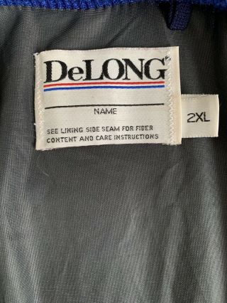 VINTAGE DeLong NFL NFC LIONS navy/grey snap letterman jacket 2XL,  Wool/Leather 3