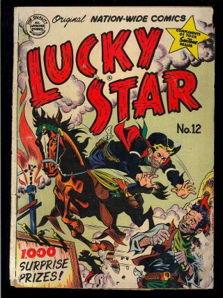 Lucky Star 12 (exist?) In Guide Rare Nationwide Digest Giveaway Comic 1954 Gd,