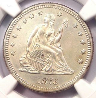 1876 Seated Liberty Quarter 25c.  Ngc Uncirculated Detail (unc Ms) - Rare Coin