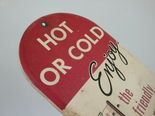 Vintage Dr.  Pepper Thermometer Hot Or Cold Metal 6