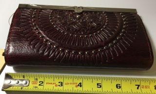 Patricia Nash NWT $99 Tooled Leather Studs RED Cauchy Wallet Clutch Phone Case 2