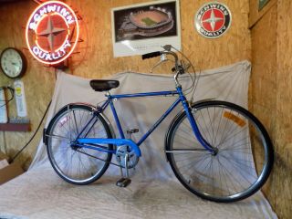 1976 Schwinn Speedster Mens Road Cruiser Bicycle Blue Racer Vintage Collegiate