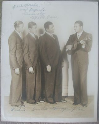 The Mills Brothers 1930s Vintage Autograph Photo